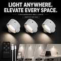 No-Drill LED Wall Sconce Set (3-Pack) — Rechargeable, Remote-Controlled, Renter-Friendly
